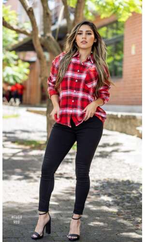 #TU68 BLUSA CAMISA ESCOSES GR #8937