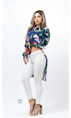 #EG22 BLUSA COLA EST. FLORES #XU29