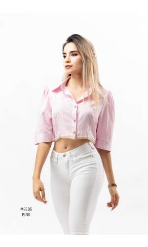 #EG35 BLUSA BRILLITO NUDO CINTURA #AB108