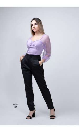 #EG13 BLUSA M/TULL TIPO CORSET #VU60