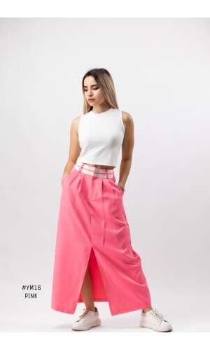 #YM16 FALDA CINTURA LINEAS #AB182