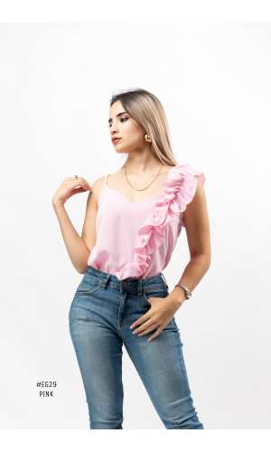 #EG29 BLUSA TIRITA VOLADO FLORES #AB101