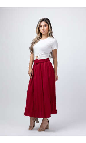 #Yi8 FALDA PLIZADA C/CINCHO #VU20
