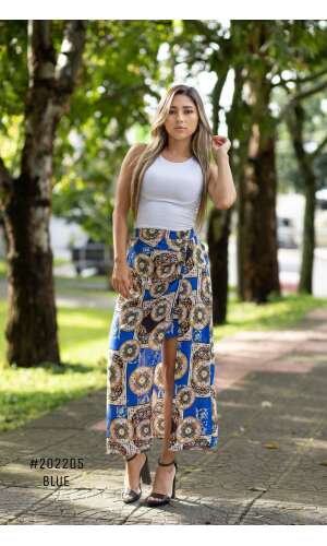 #202205 FALDA ESTAMPADO RUSTIK, CORTE PIERNA #TU89