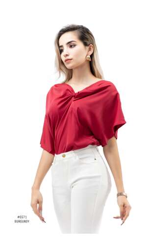 #EG71 BLUSA NUDO CUELLO #AF7
